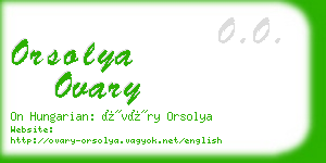 orsolya ovary business card